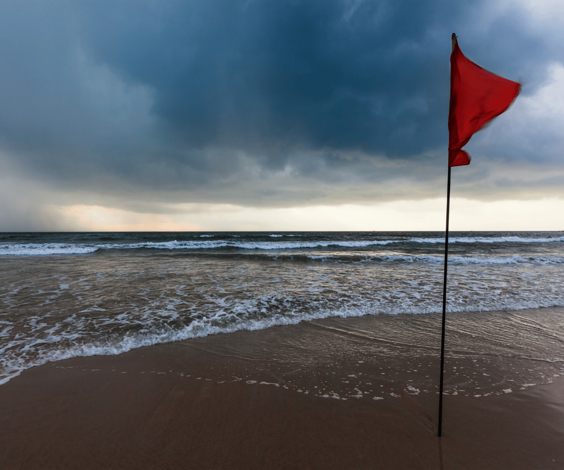 caution flag in storm