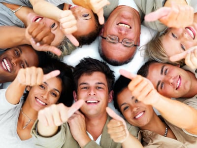 happy team thumbs up