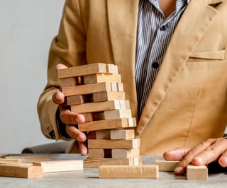 tower of falling blocks